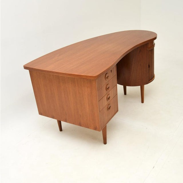 Mid-Century Modern Vintage Danish Teak Desk, 1960s For Sale - Image 3 of 11