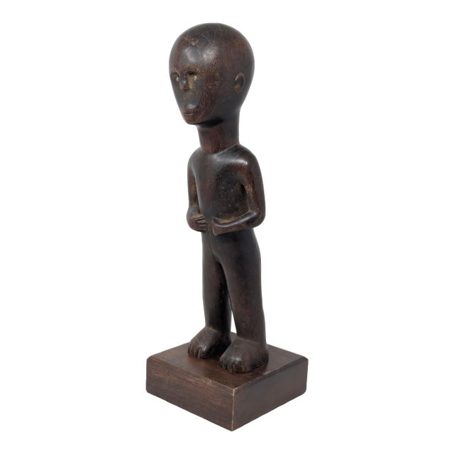 Hand-Carved Folk Art Ancestor Statue: Nyamwezi People of Tanzania For Sale