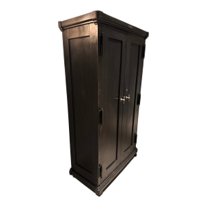 Vintage Gunmetal Steel Safe Cabinet