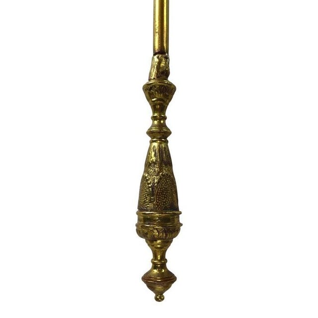 Neoclassical Brass Fireplace Tool Set C1920 For Sale - Image 13 of 17