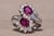 The East Lake Drive: Natural Double Ruby Bypass Ring with Diamonds For Sale - Image 9 of 11