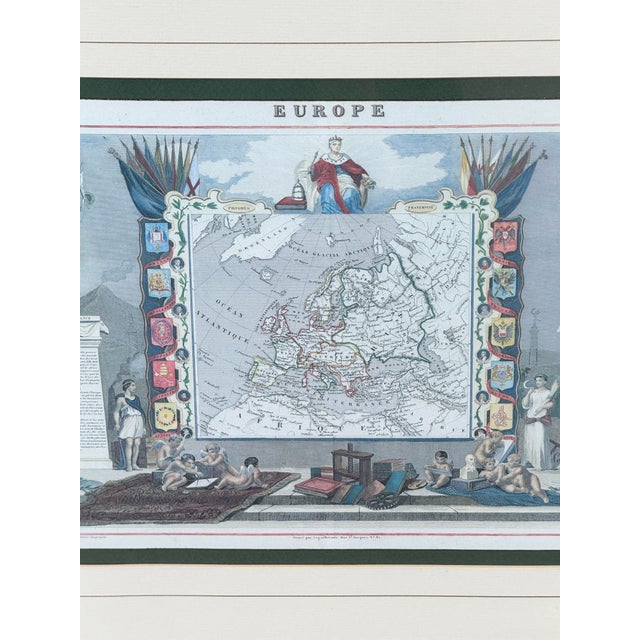 Traditional Vintage Framed Soicher Marin “Europe” Print For Sale - Image 3 of 9