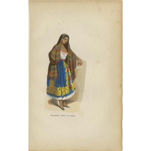 Paper European School Artist, Indigenous Peoples of the Americas, 1852, Print, Set of 10 For Sale - Image 7 of 13