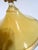 Early 20th Century Art Deco Glass Pedestal Compote or Candy Dish Yellow With Gold Trim, Fleur-De-Lis Handle For Sale - Image 11 of 16