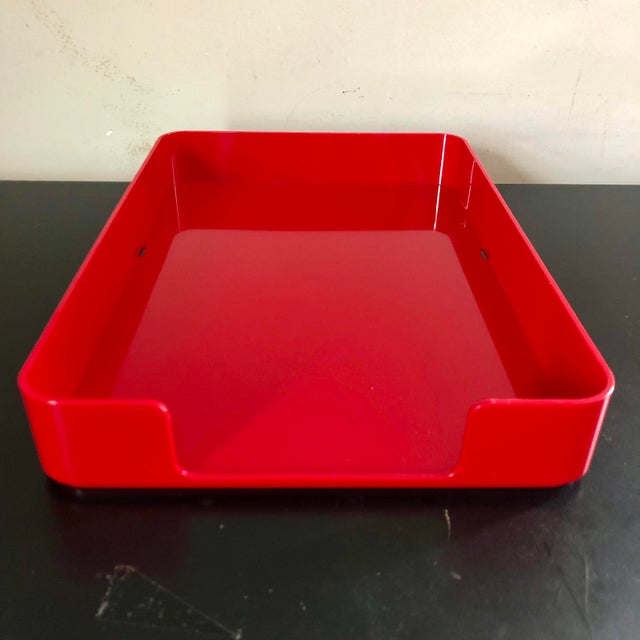 William Sklaroff Radius One Modern Red Plastic Letter Trays Set Of 6 Chairish