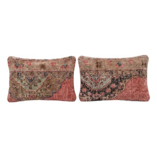 Bohemian Lumbar Rug Pillow Cover 16'' X 24'' - Set of Two For Sale