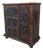 Antique Romanian Folk Painted Pine Cupboard With Drawers and a Door For Sale