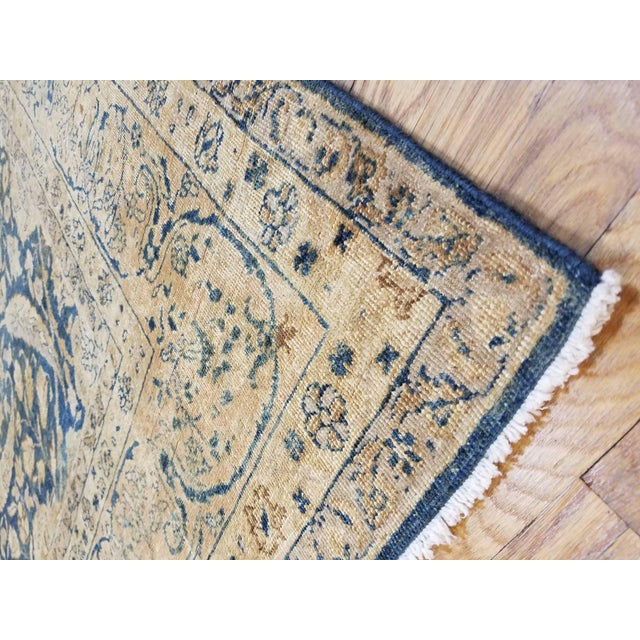 Early 20th Century Antique Tabriz Carpet, Handmade Persian Rug in Floral Gold, Blue and Taupe For Sale - Image 5 of 17