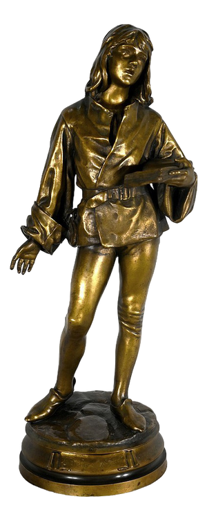Friedrich Beer, 15th Century Scholar, 1800s, Bronze