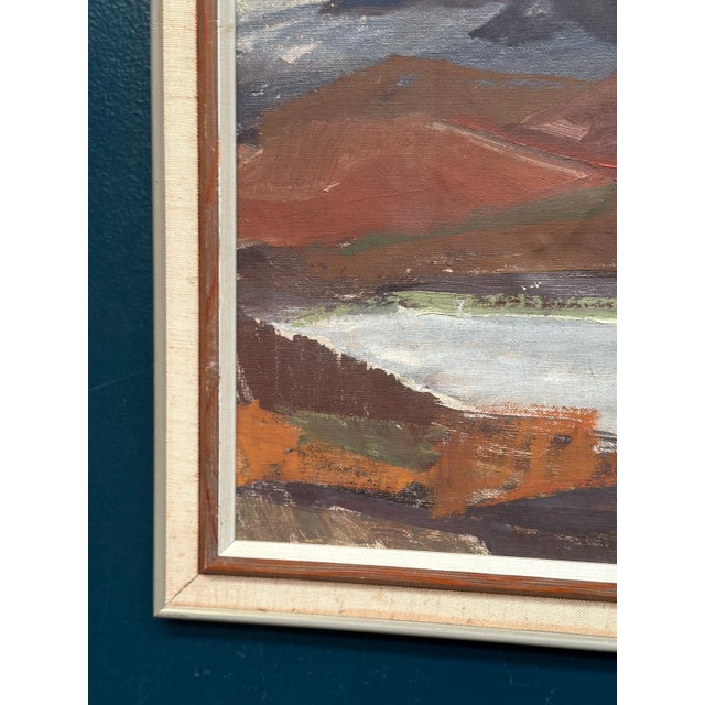 Mountains and Water, 1950s, Oil on Canvas, Framed For Sale - Image 15 of 18