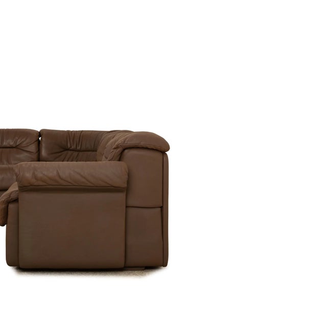 Brown DS 14 Leather Corner Sofa from De Sede For Sale - Image 8 of 10