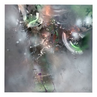 Ovidiu Kloska, Imperfect Oneiric Vase with Night Flowers, Acrylic on Canvas For Sale