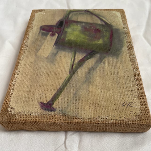1990s 1990s Still Life Painting of a Garden Watering Can by Carol Rowan For Sale - Image 5 of 13