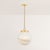 Contemporary Mitzi Ambra 15.75 in. 1 Light Pendant in Aged Brass Finish For Sale - Image 3 of 8