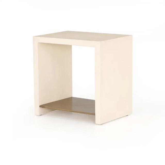 Four Hands Hugo End Table, Parchment White For Sale - Image 9 of 9