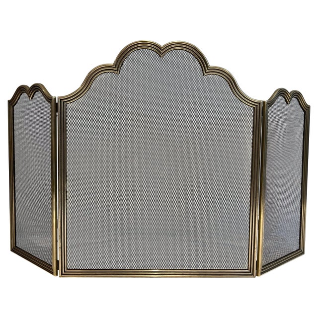 Neoclassical Style Brass and Grilling Fireplace Screen For Sale - Image 13 of 13