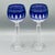 Vintage Crystal Clarendon Hock Wine Glasses from Waterford, Blue Cut in Clear, 1980s, Set of 2 For Sale - Image 16 of 16