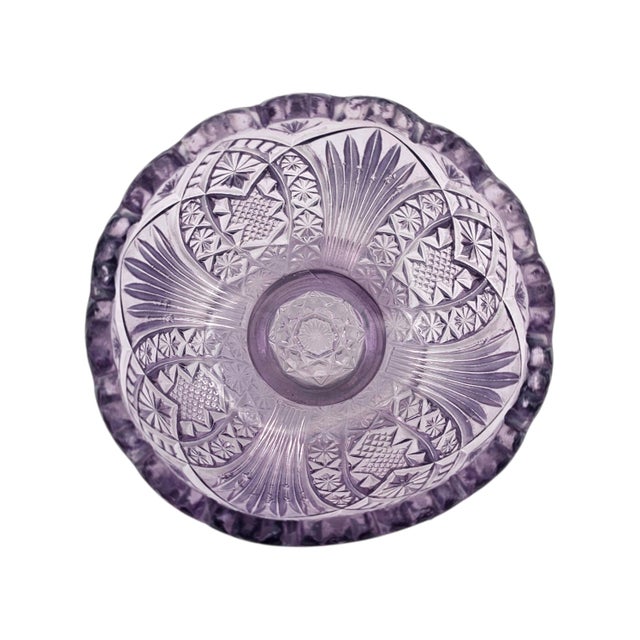 Purple Eapg Sun Purple Salesman Sample Punch Bowl, 3.5" (Bryce Higbee, 1905) For Sale - Image 8 of 11