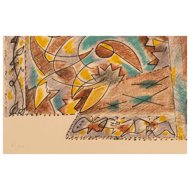 1970s French Surrealist Color Etching "La Sibylle Et Les Astres" Signed & Numbered by André Masson, 1975 For Sale - Image 5 of 12