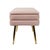 Transitional Ziva Blush Velvet Storage Bench For Sale - Image 3 of 7