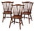 Mid 20th Century Set of 3 Ethan Allen Windsor Side Chairs – Refinished in Dark Walnut / Tobacco Finish” For Sale