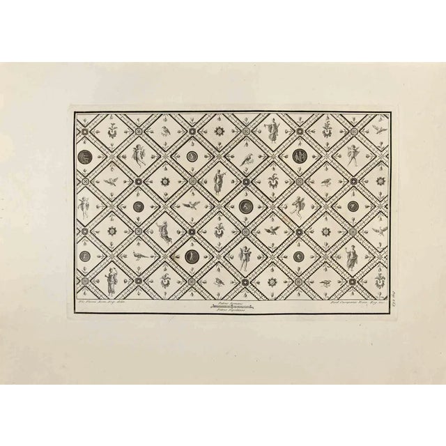 Ferdinando Campana, Ancient Roman Fresco, Etching, 18th Century For Sale