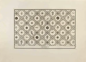 Ferdinando Campana, Ancient Roman Fresco, Etching, 18th Century