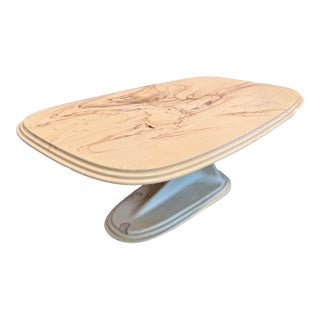 A Rare Italian Coffee Table, Made in Italy, Circa 1960s-80s(?). It Is Made of Marmorino For Sale