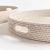 Coastal Burma Rattan Round Ottoman Trays Large, Set Of 2 For Sale - Image 3 of 4