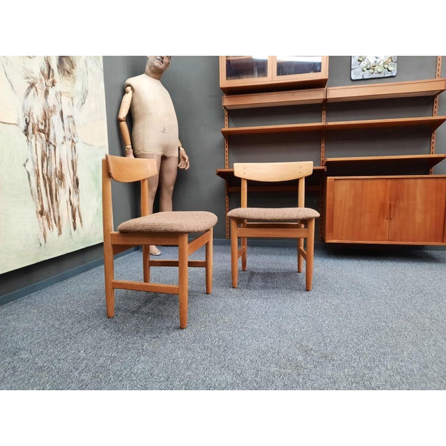 Mid-Century Modern Danish Chairs by Børge Mogensen for Søborg Møbelfabrik, 1960s, Set of 2 For Sale - Image 3 of 18