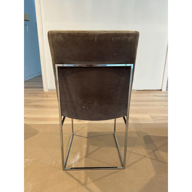 Mid-Century Modern Mid 20th Century Set of 8 Authentic Antique Milo Baughman Polished Chrome Chairs For Sale - Image 3 of 9