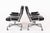 Herman Miller Pair Eames Herman Miller Time Life Black Leather Office Chairs 1980s For Sale - Image 4 of 17