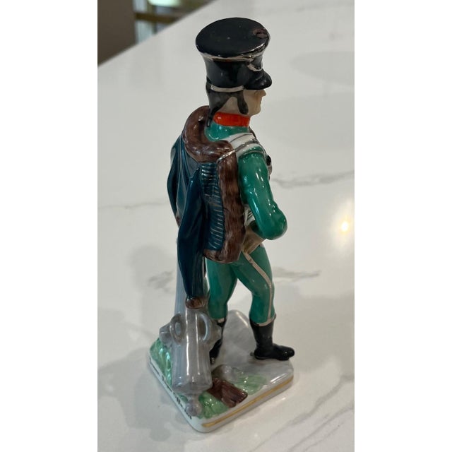Ceramic Vintage Ernst Bohne & Sohne German Porcelain Figurine of French Soldier For Sale - Image 7 of 14