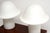 White Large Vintage Murano Glass Mushroom Lamps, 1970s, Set of 2 For Sale - Image 8 of 13