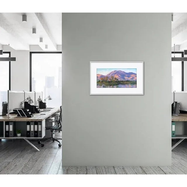 Mt. Diablo Morning Light from Suisun Marsh 12 x 24 on stretched canvas. Medium: Oil Signed Haas. NOTE: Unframed. Frames...