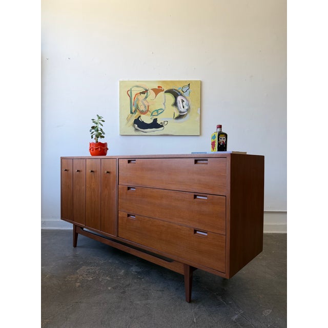 1960s American of Martinsville Walnut Dresser/Credenza For Sale - Image 9 of 16