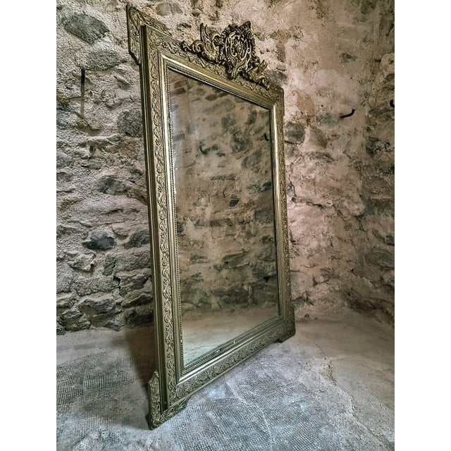 Large Napoleon III French Mirror with Composition Frame, 1890s For Sale - Image 13 of 16