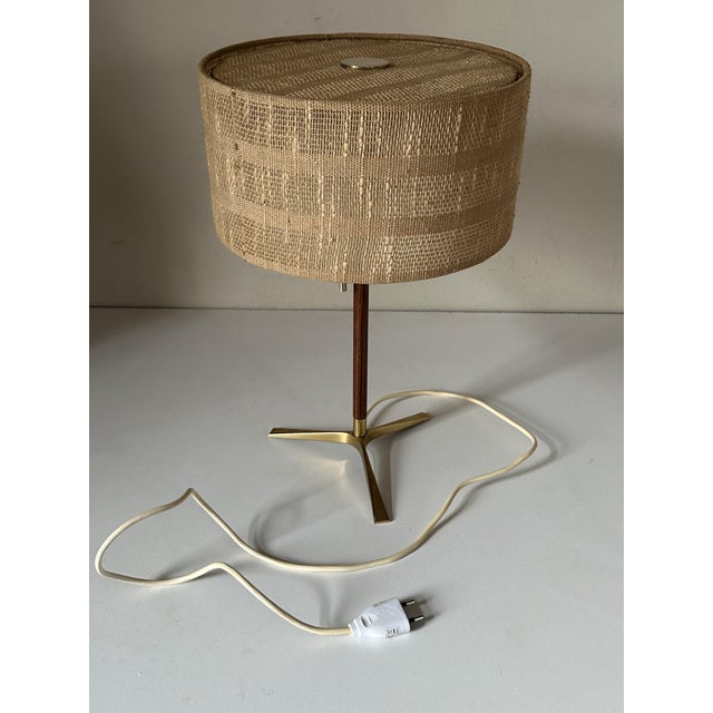 Beige Vintage Scandinavian Table Lamp, 1960s For Sale - Image 8 of 18