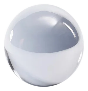 Crystal Glass Balls, Set of 2 in Smoke, 2.75"