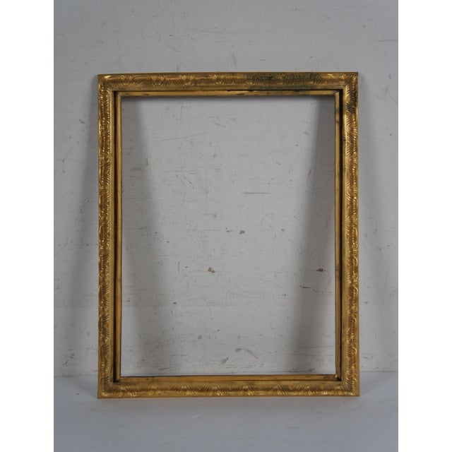 Antique Heavy Gilt Bronze Mirror Picture Artwork Photo Frame For Sale - Image 4 of 10