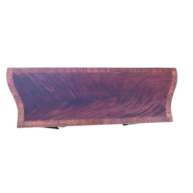 Late 20th Century Mahogany Inlaid Banded Console Table Tradition House For Sale - Image 10 of 18
