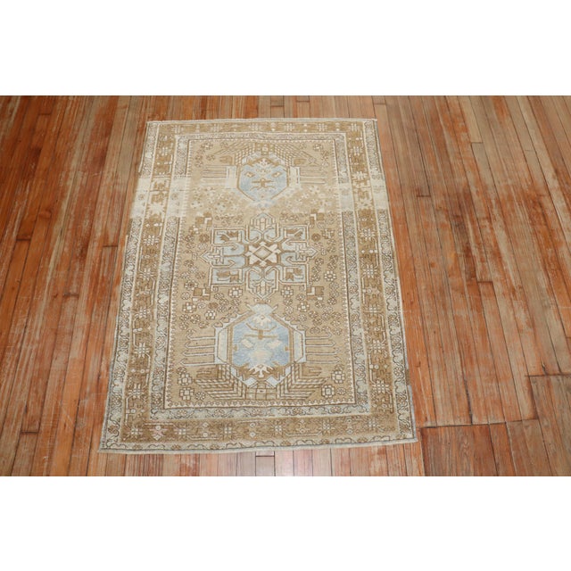 Early 20th Century Antique Zabihi Collection Persian Heriz Rug - 3'4" x 4'6" For Sale - Image 5 of 9