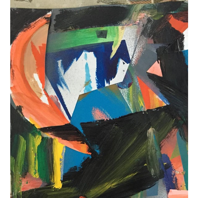 Original Acrylic Abstract painting by Erik Sulander on Paper 8 x 12 Unframed