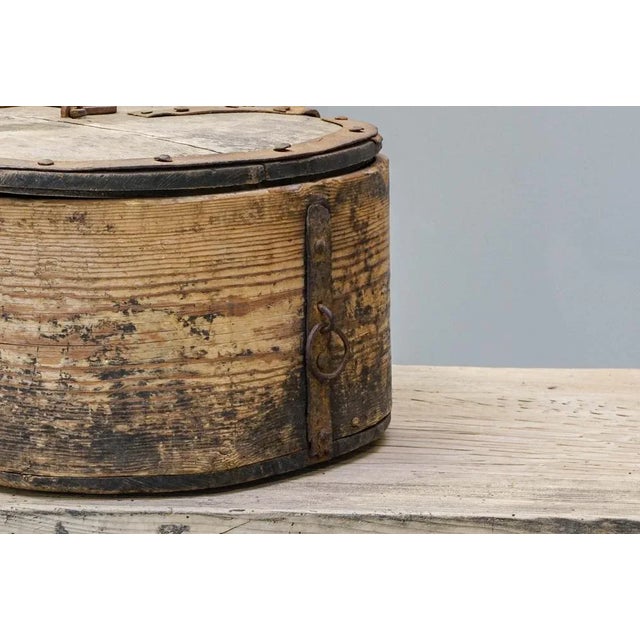 Brown Metal Bound Box, 1840s For Sale - Image 8 of 9