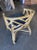 1960s Round Pedestal Table and Geometric Bucket Armchair Rattan Dining Set of 5 For Sale - Image 12 of 12