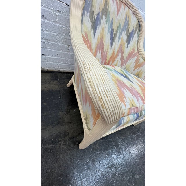 Baker Furniture Pencil Reed Rattan Lounge Chairs, 1980s, Set of 2 For Sale - Image 10 of 14
