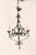 Vintage French Iron 3-Light Chandelier For Sale - Image 11 of 11