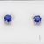 Here is a Pair of 14k White Gold Stud Earrings with One 6.8ct. Round Blue Sapphire in Each. Total Weight - 1.05g