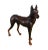 Life Size Leather Wrapped Doberman Pinscher Dog Statue For Sale