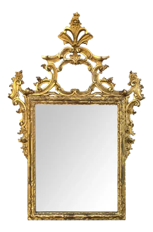 English George II Style Well-Carved Giltwood Wall Mirror